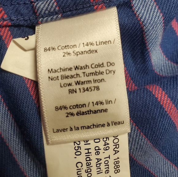 Vineyard Vines Blue and Pink Striped Short Sleeve. MED - Picture 4 of 8